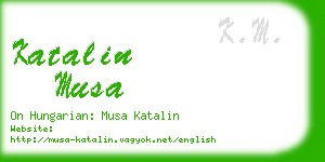 katalin musa business card